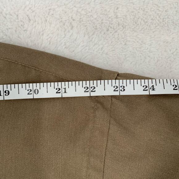 Nautica Mens XXL Button Down Shirt 2XL Long Sleeve Logo Brown Pocket Casual Work - Picture 6 of 11